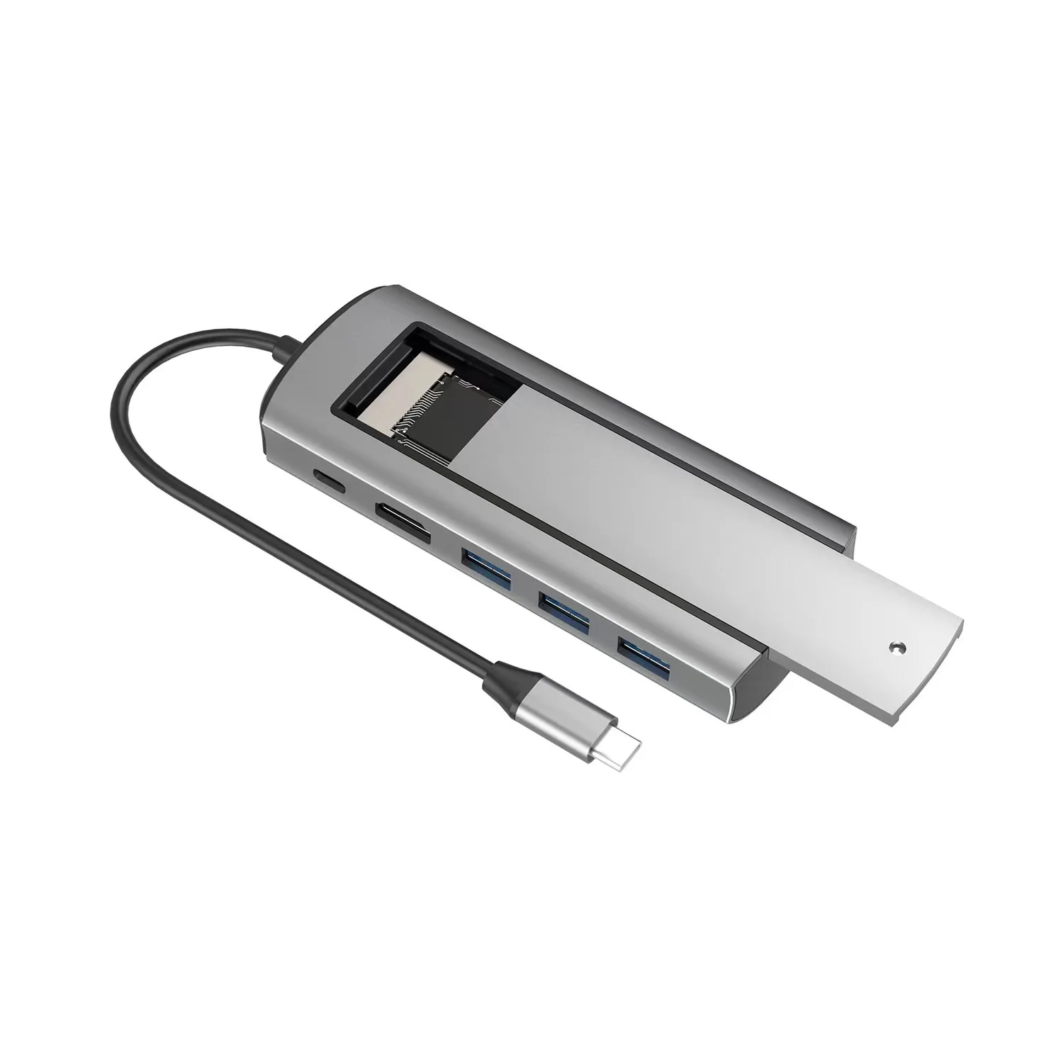 Type-c docking station sataM.2 nvme hard disk enclosure docking station usb3.0hub converter