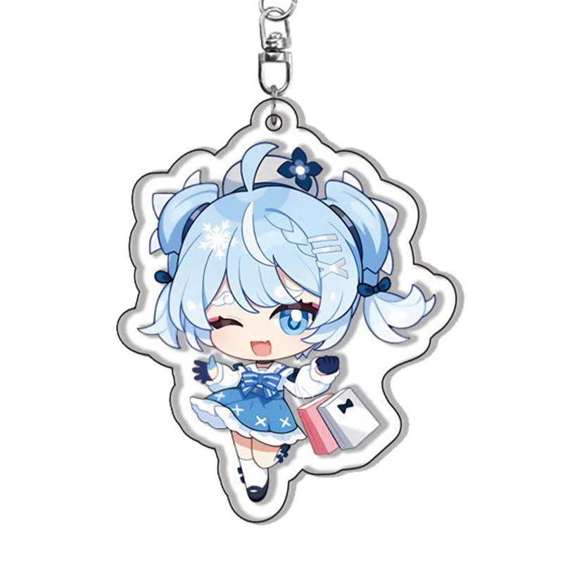 Kawaii The Shorekeper أنيمي 5 سنتيمتر سلسلة مفاتيح مصنوعة من الأكريليك اكسسوارات الكرتون لطيف جرلي القلب ظهره الحلي قلادة سحرية الهدايا
