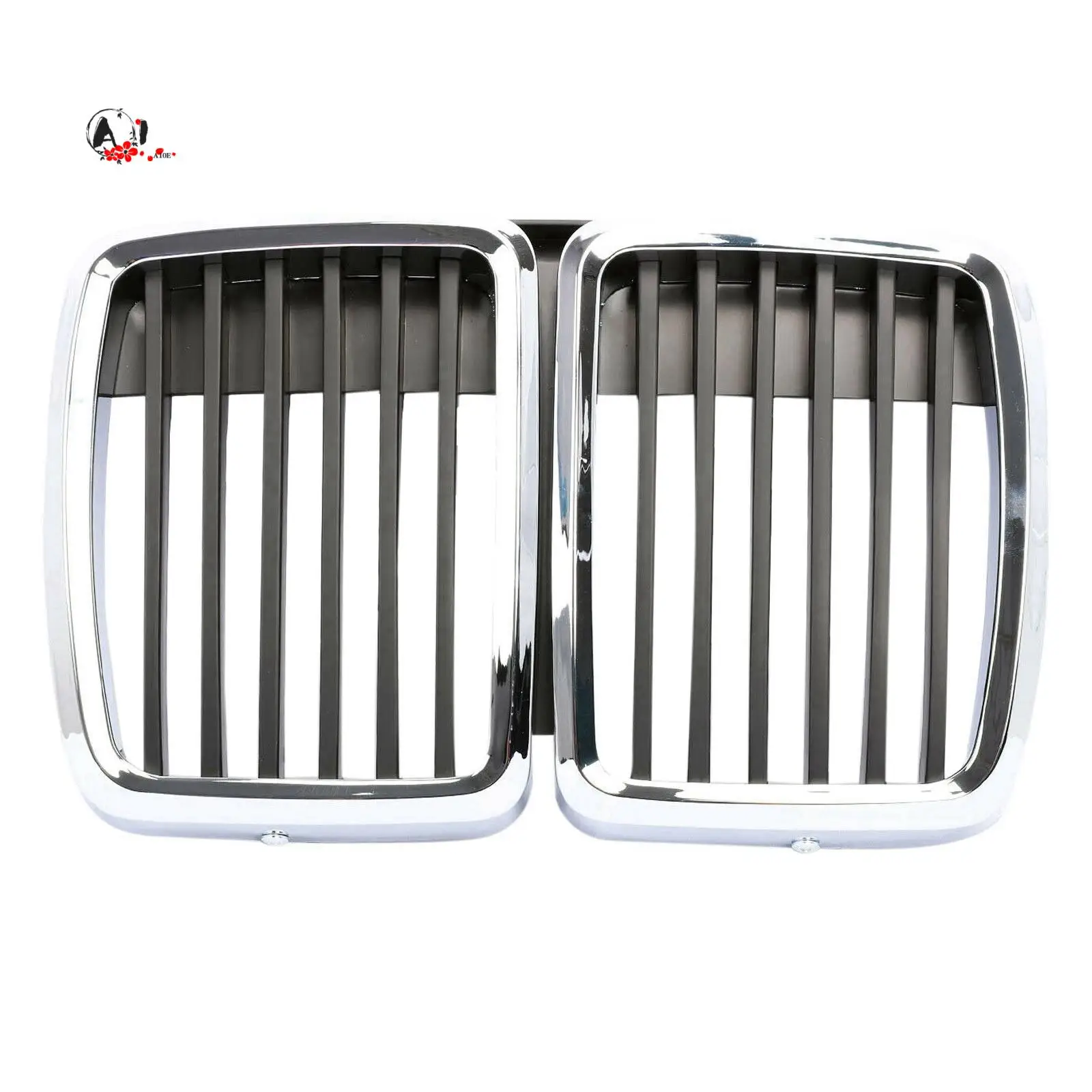 

A10E-Front Hood Kidney Grille Grill Center Chrom Black For BMW E30 M3 3 Serie 1982-1991