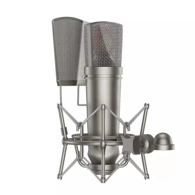 7 professional large diaphragm condenser microphone live broadcast equipment, a full set of special singing recording microphone
