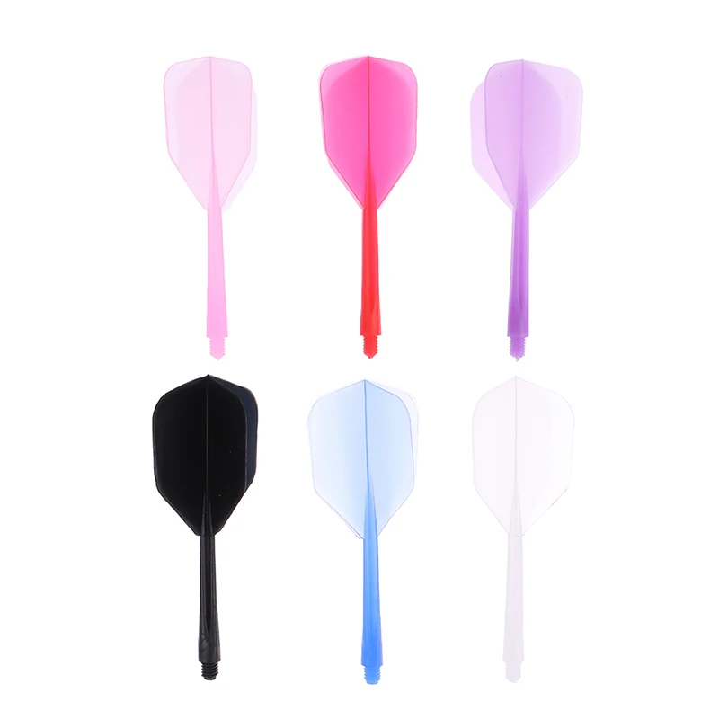 3Pcs 2BA Transparent Darts Tail Durable Anti-falling Leaf Plastic Shafts Dart Flight Tail Wing Professional Darts Accessories