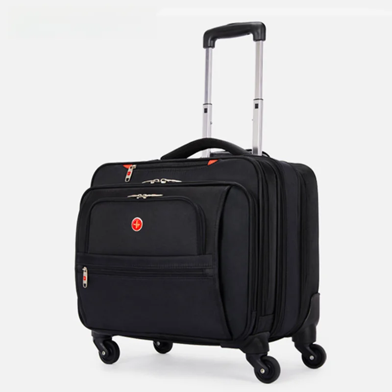 

Busin Travel Suitcase Multi-layer File Cuter Bag Boarding Bag Handheld Soft Handle Wheel Rotation 360 Deees