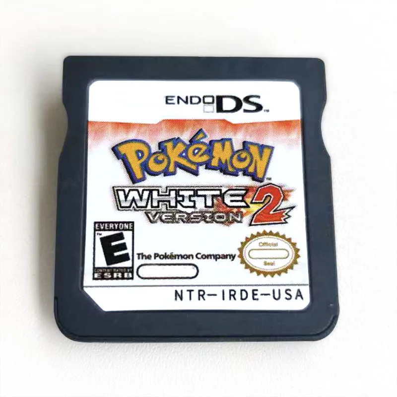 الولايات المتحدة الأمريكية نسخة البوكيمون أبيض وأسود 1 2 بطاقة مجتمعة مع صندوق كاسيت R4 نسخة بوكيمون بطاقة الألعاب ل DS NDS 3DS