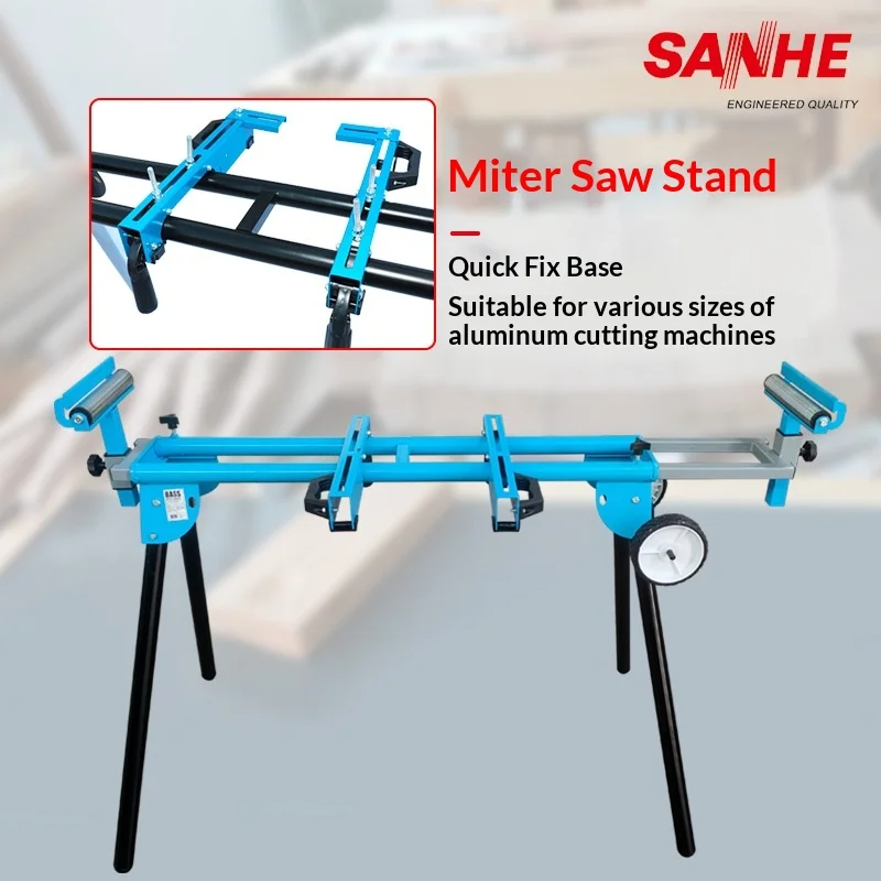 Manufacturer Supply Portable Bracket Aluminum Sliding Compound Miter Saw Cutting Machine Workbench Foldable Carpentry Mobile