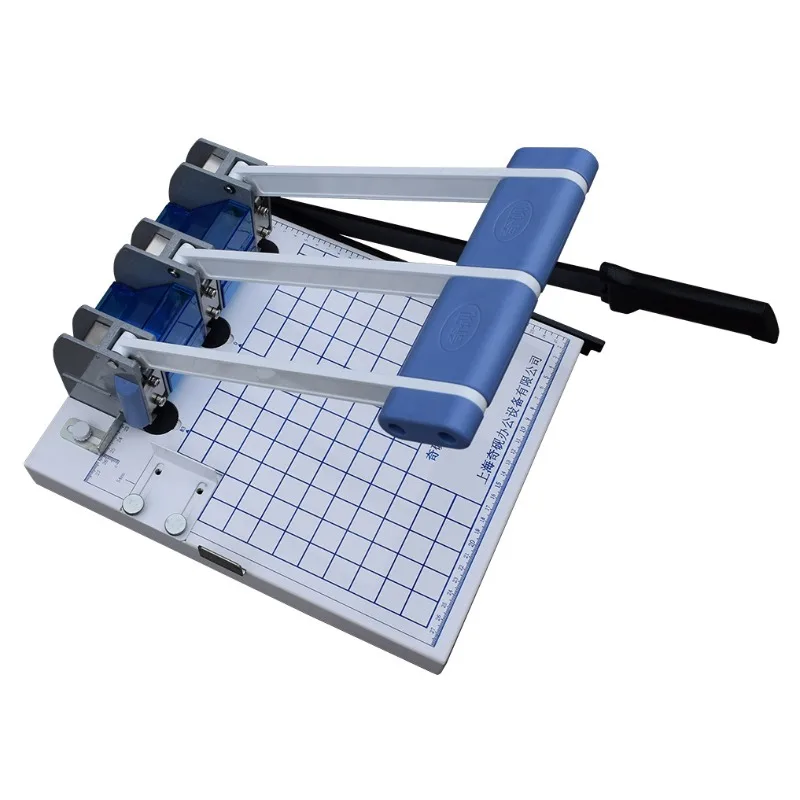 Professional punching machine for cadre personnel files, three-hole punching and paper cutting dual-purpose punching