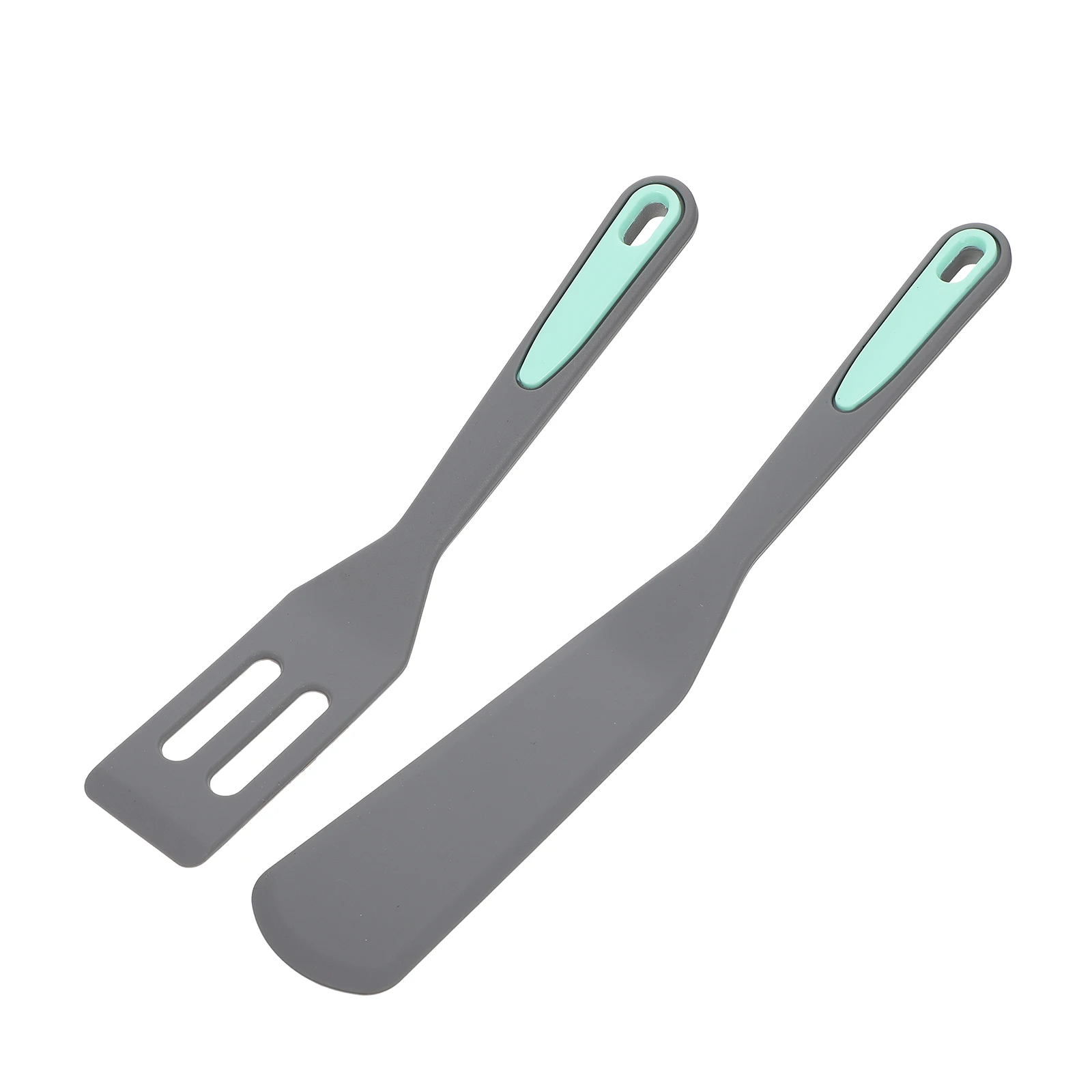

2Pcs Blue Silicone Kitchen Shovels Multipurpose Cooking Tools for Frying Beef Eggs Non-Scratch Spatulas for Home Hotel Western