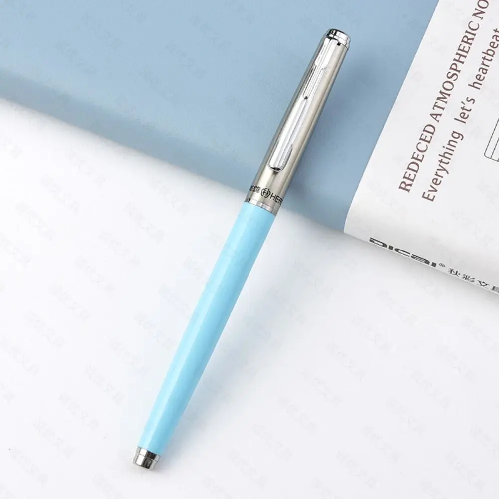 

Metal Pen Elegant Hero 007 Fountain Pen Plastic Exquisite Stationery Pen Smooth Writing Positive Attitude Ink Pen Office