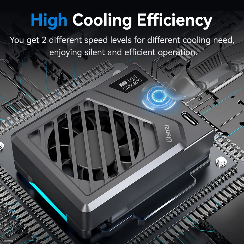 Ulanzi CA25 Camera Cooling Fan Radiator 4K Recording Kit Heat Sink For Sony ZV-E1 R6 Mark II FUJIFILM XT4 Nikon Updated Version