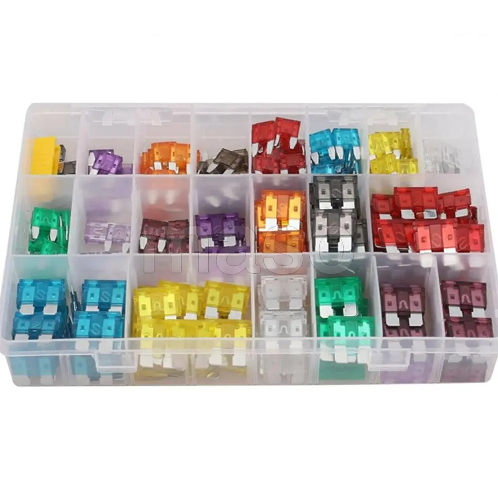 300 PCS Color-coded Car Fuse and 1 PC Fuse Puller Zinc Alloy PC Fit For including cars trucks SUVs vehicles ATVs UTVs
