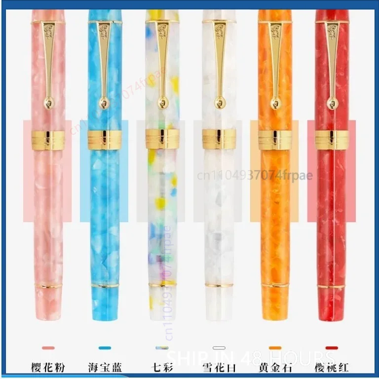 For Jinhao Century 100 Fountain Pen 18K Gold Plated Nib Screw Cap Hard Calligraphy Writing Pen For Daily Office Practice Gift