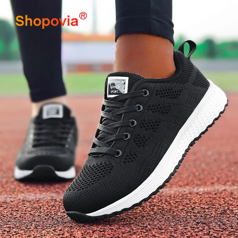 Women's Sports Shoes Fashion Breathable Walking Mesh Flat Shoes Women's Sneakers For Women 2024 Tennis Female Women Casual Shoes