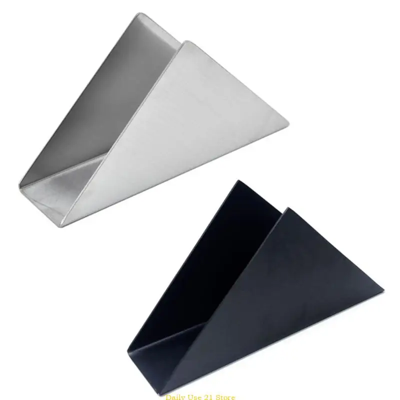 

Triangles Tissue Holder Rack Stainless Steel Kitchen Countertop Napkin Dispenser