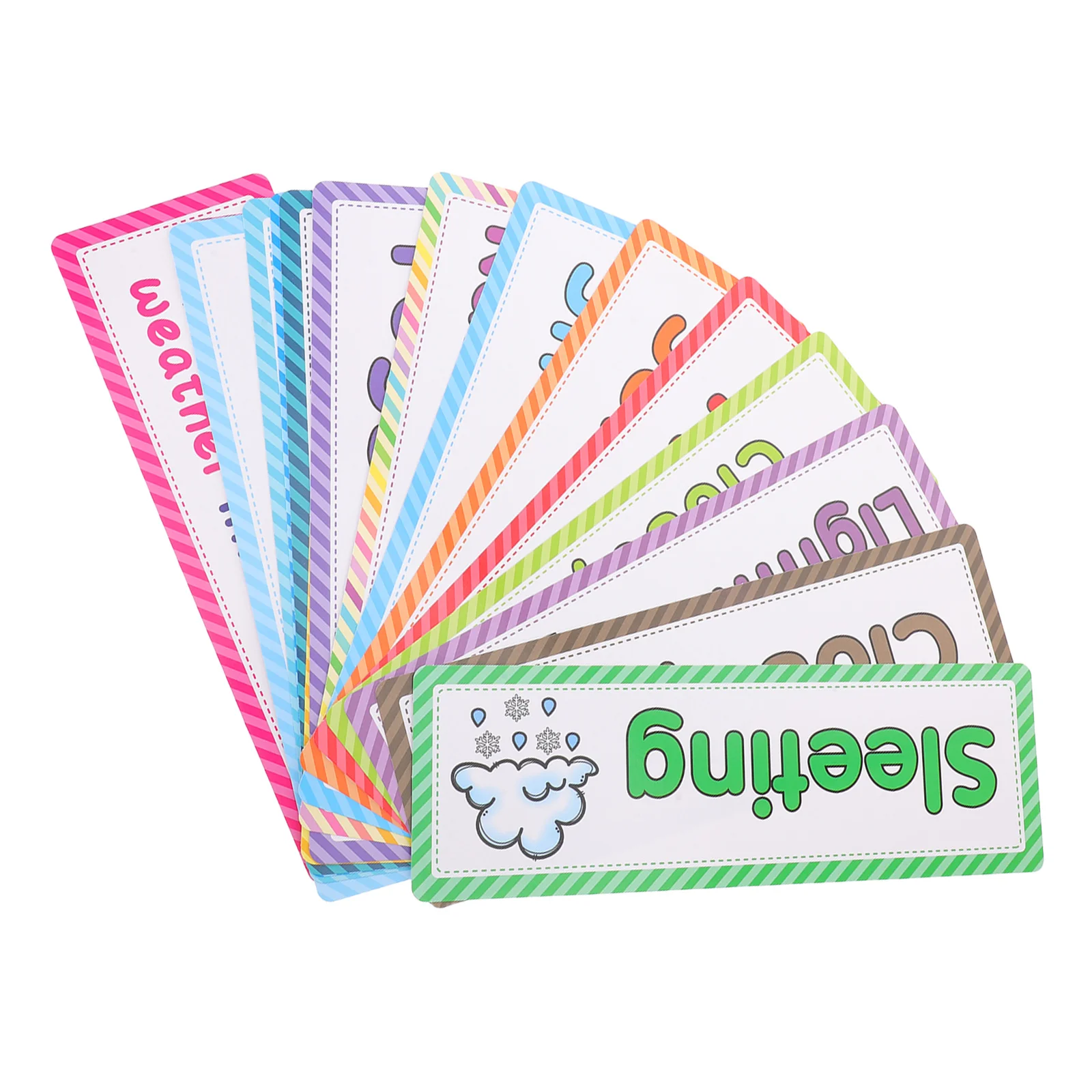 

16Pcs Flashcards for Children Learning - Engaging Weather Picture Cards to Teach English Vocabulary - Kindergarten Teaching