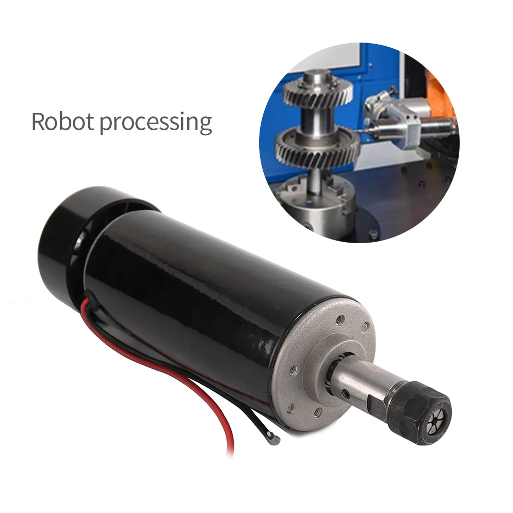 공랭식 0.3kw 0.5kw 스핀들 (전원 공급 장치 포함) 52mm 클램프 ER11 척 300w 500w 스핀들 모터 속도 조절기 (CNC 밀링용)