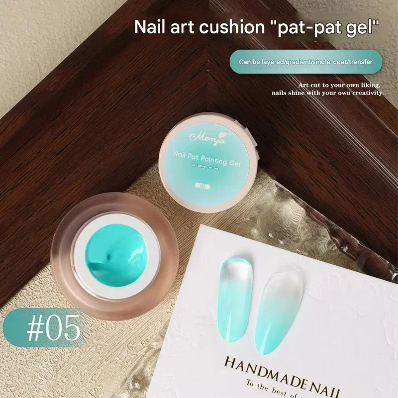1 Dose Cushion Patting Gel Nagellack Ombre Schwarz Weiß Pat Pat Gel Nagellack Zeichenliner French Nail Cushion Gradient Gel – Detail 12