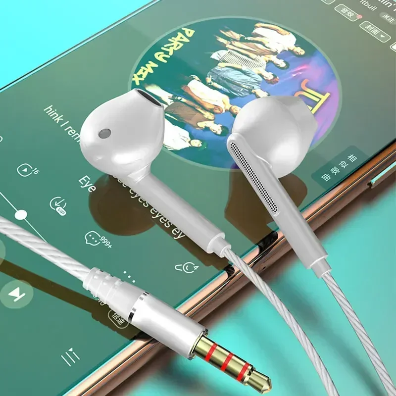 Earphone Earbuds Wire Game Heavy Bass In Ear Headphone with Mic Stereo Mobile Headset Phone Earphones Wired Headphones