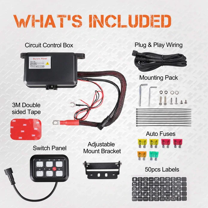 NEW MINI 4 6 8 GANG LED SWITCH PANEL SYSTEM OFF ROAD LIGHT CONTROLLER