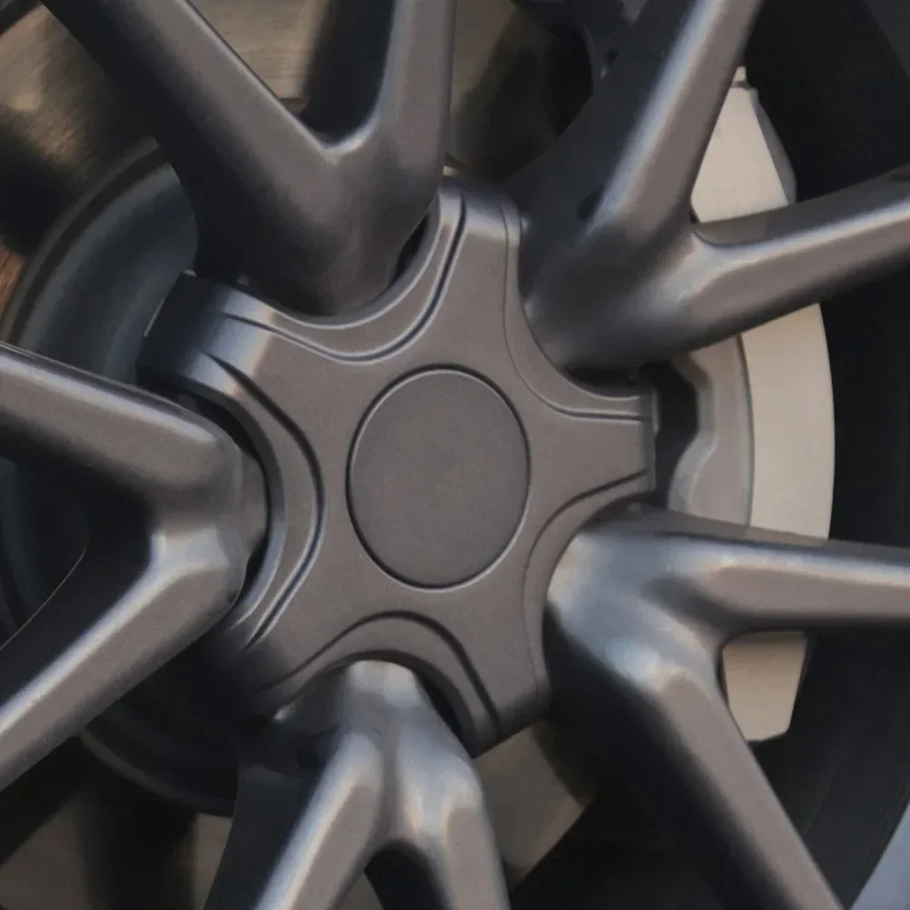 Coprimozzo per tappi centrali ruota 4 pezzi per Tesla Model 3 Five Claw Type fibra di carbonio Athletic Hubcaps accessori per la decorazione