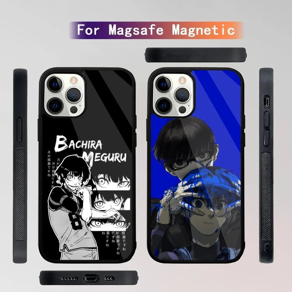 

Anime Blue L-Lock Phone Case For iPhone 16,15,14,13,12,11,Plus,Pro,Max Mini Magsafe Magnetic Wireless Charging