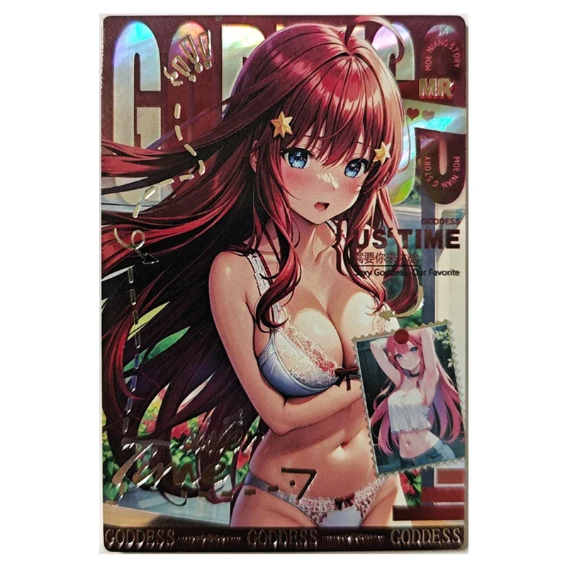 Anime Goddess Story Rare MR Games Collectible Cards Eula Kafka Yor Forger Rem Lumine Hatsune Miku Toys for boys Birthday Present