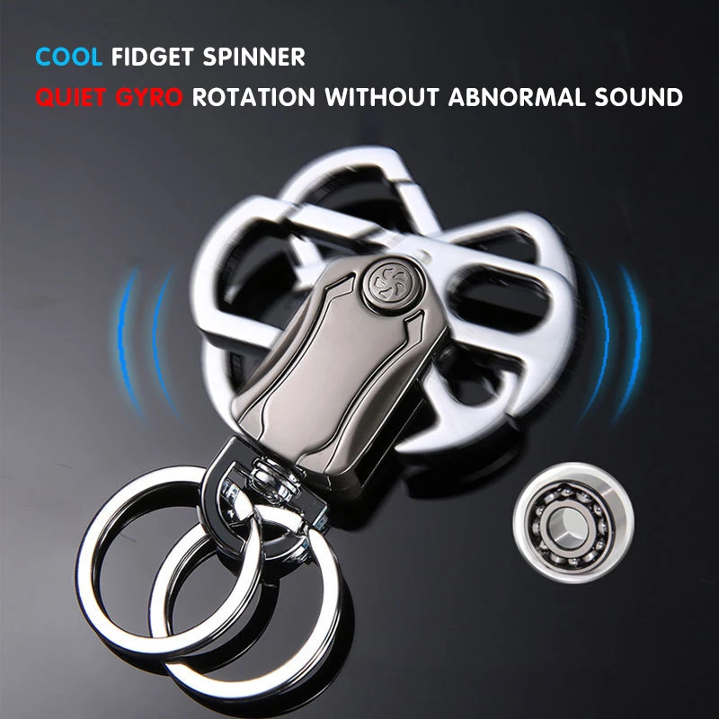 Multifunctional Metal Keychain Fidget Spinner Bottle Opener 360 Degree Rotation Hand Spinner Creative Fingertip For Adult Gift