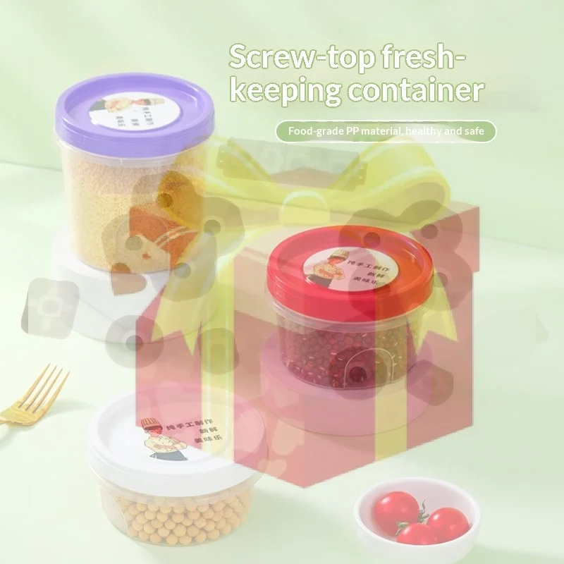 Food Storage Glass Round - 【HG】Juego de 4 Recipientes Redondos para