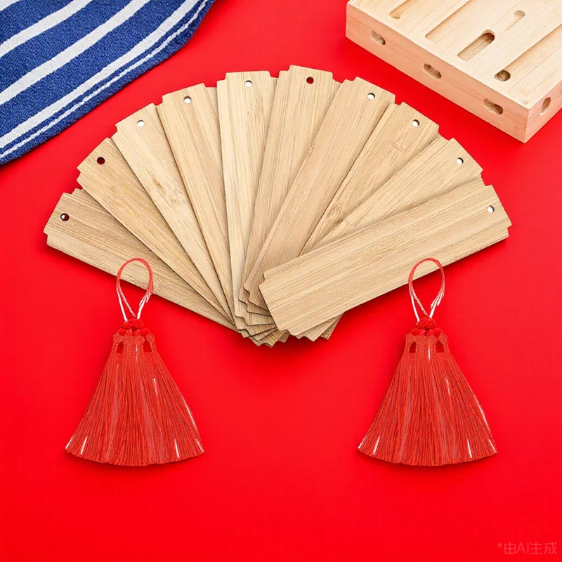 

10Sets Wooden Bookmarks DIY Blank Page Markers Creative Reading Locators for Study and Gift Giving Wooden Bookmarks