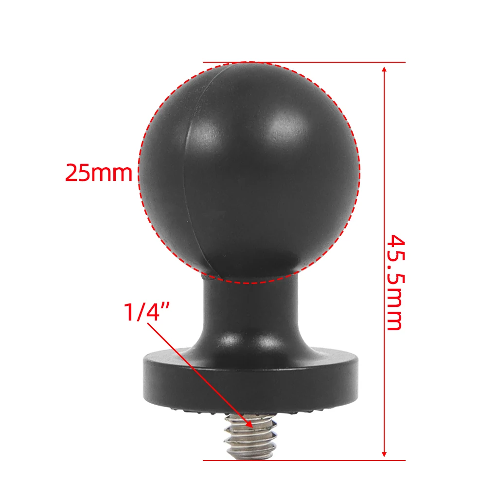 Vít 1/4 "Bộ Chuyển Đổi Cho Gopro Hero Insta360 Camera Hành Động Điện Thoại GPS Giá Đỡ Phụ Kiện 13Mm/15Mm/17Mm/20Mm/25Mm Bóng Đầu Núi