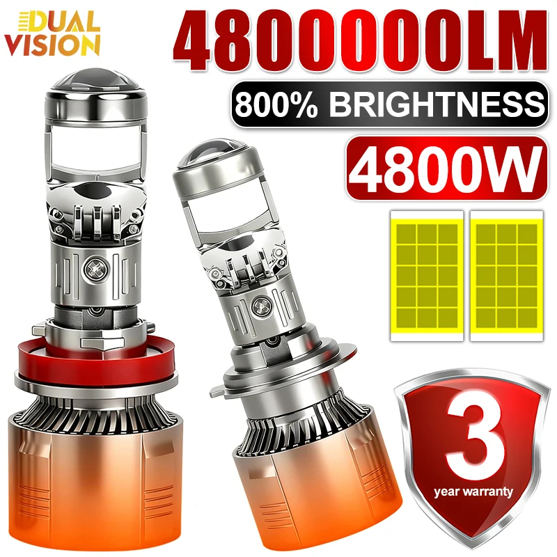 

4800W 4800000LM H7 H4 H8 H11 H9 9005 HB3 9006 HB4 LED Car Headlight Bulbs 9585 CSP Canbus 6000K Super Bright HeadLamp Fog Lights
