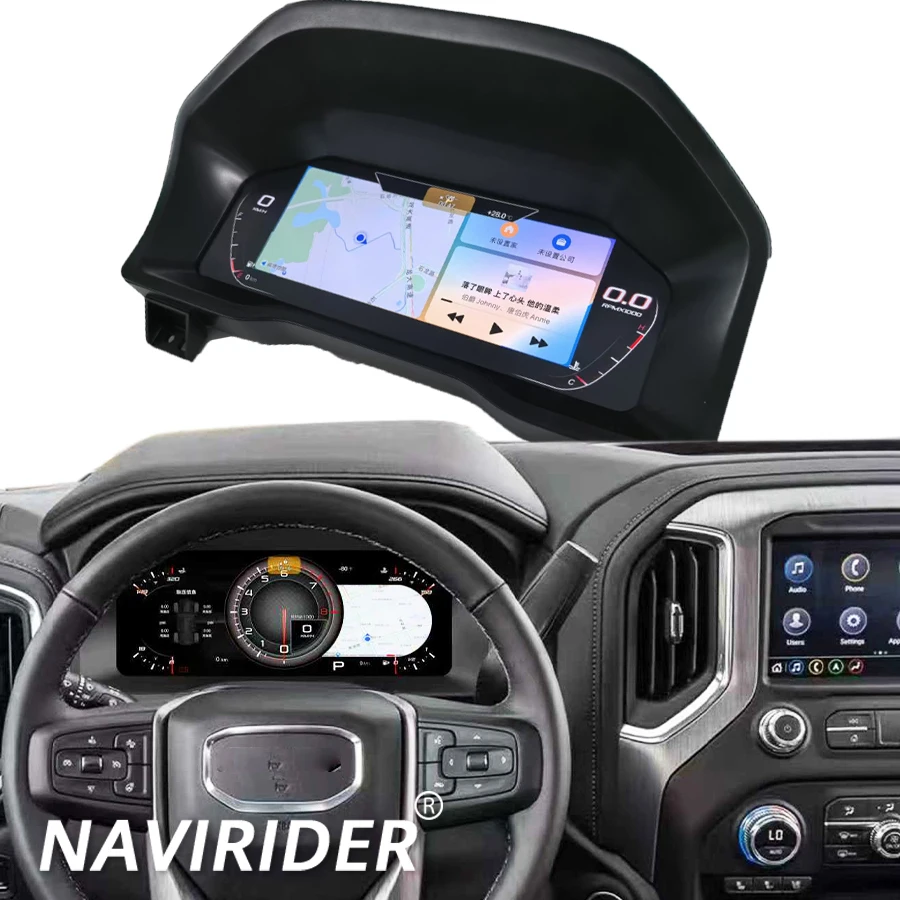 

LCD Instrument Panel For Chevrolet Silverado 2019-2023 Digital Dashboard Virtual Cockpit Cluster Speedometer Tachometer Clock