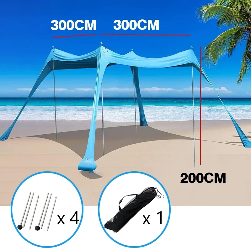 

Ultralight Tent Beach Awning Sun Shelter Portable Beach Canopy Sunshade Tent Large Camping Shades Tents UPF50+ UV Patio Shade