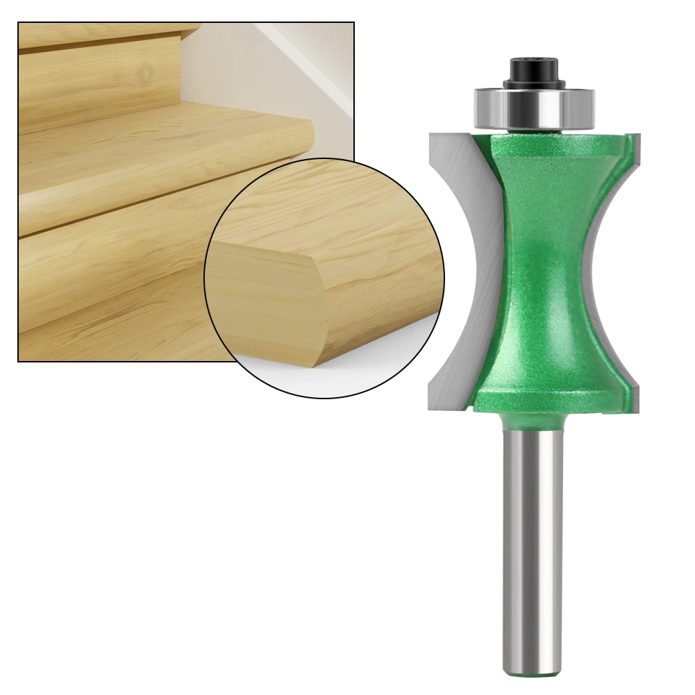 Imagem -06 - Convexa Afiação Bits para Madeira End Mill Ferramenta de Carpintaria Fresa mm Shank Meio Bit Redondo Industrial Grade 1pc