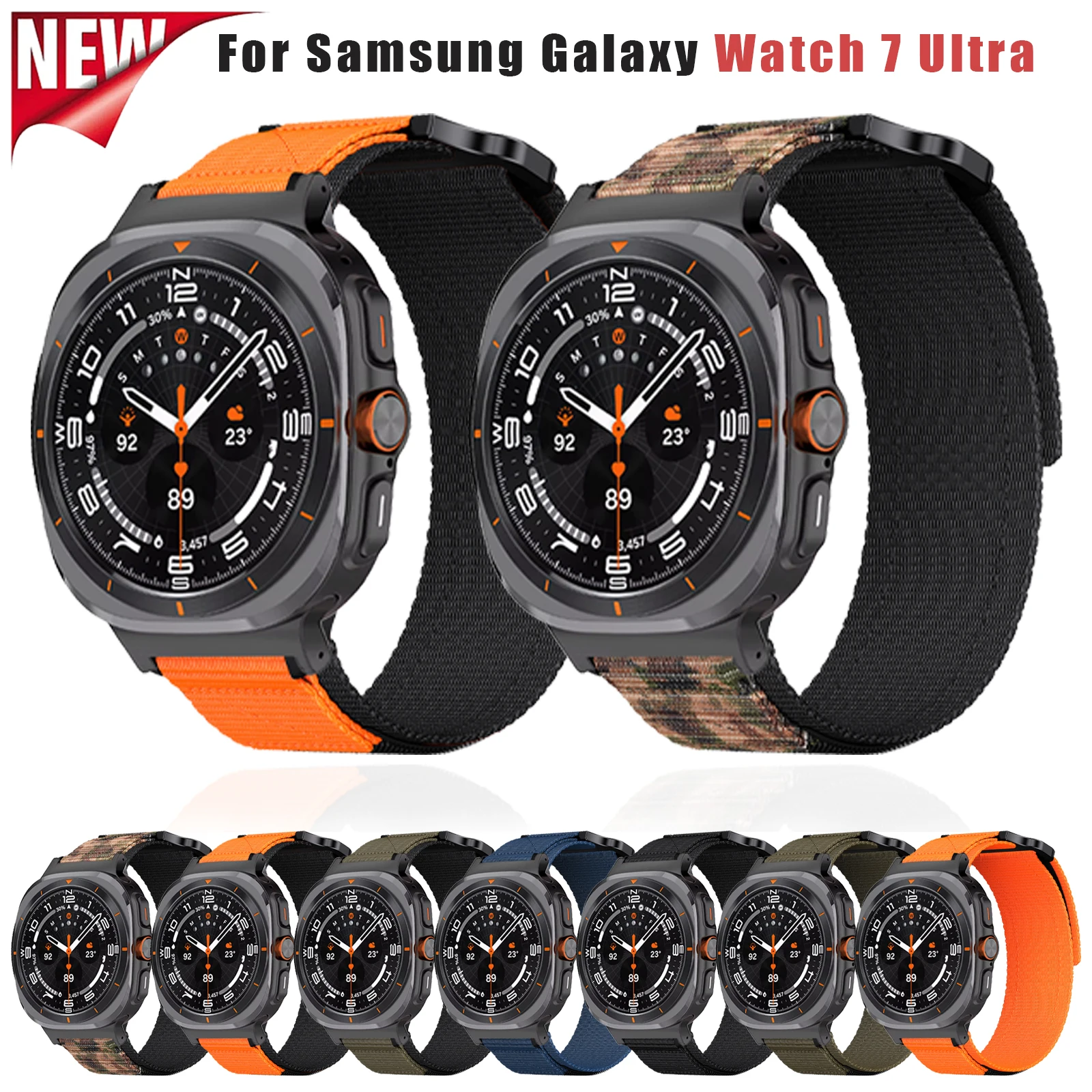 

Удобный нейлоновый спортивный ремешок для Samsung Galaxy Watch Ultra 47 мм, сменный ремешок для Galaxy Ultra 47 мм, аксессуары для часов