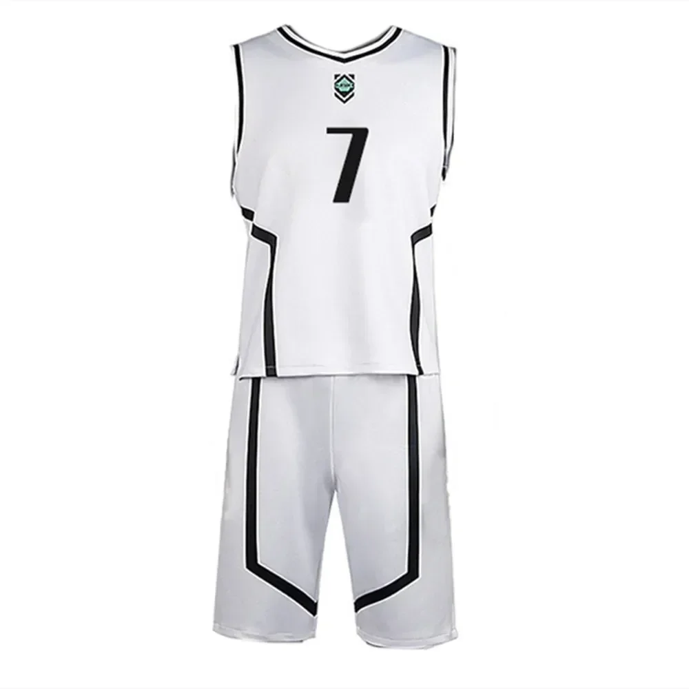 Anime Nagi Seishiro Cosplay Kostuum Wit Zwart Jersey Voetbal Jumpsuit Bodysuit Halloween Carnaval Feestkleding