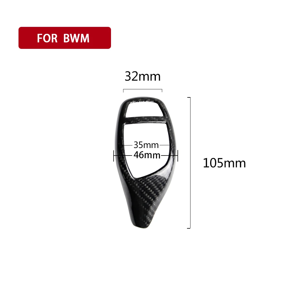 Real Forged Carbon Fiber Gear Shift Knob Cover For BMW F20 F21 F22 F30 F32 F34 F36 F10 F07 F01 F02 X3 X4 X5 X6 F25 F26 F15 F16 view 4