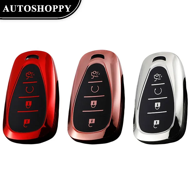 

New Design 4Buttons TPU Car Key Case Cover For Chevrolet Chevy Malibu Camaro Cruze Traverse Spark Equinox Sonic Volt Shell