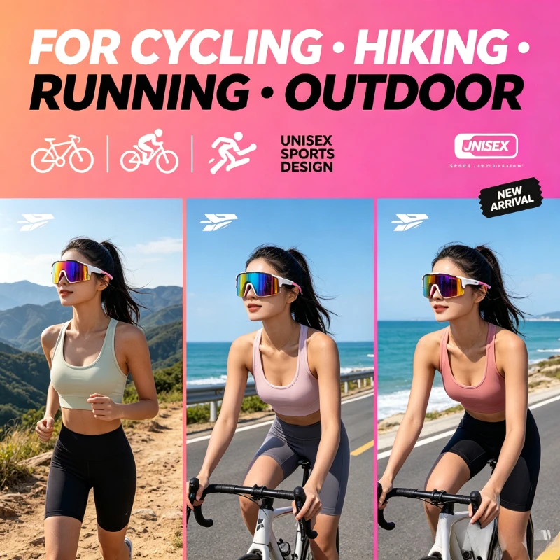 Oversized Wraparound UV400 Unisex Sports Sunglasses For Outdoor Cycling Hiking Running Fishing Climbing Training