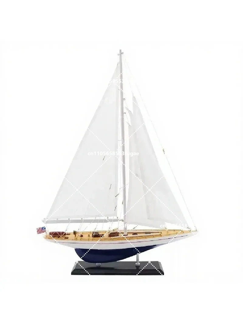 Wooden Sailboat Model Kit Single Mast Ship for Entryway Decor Smooth Sailing Craft