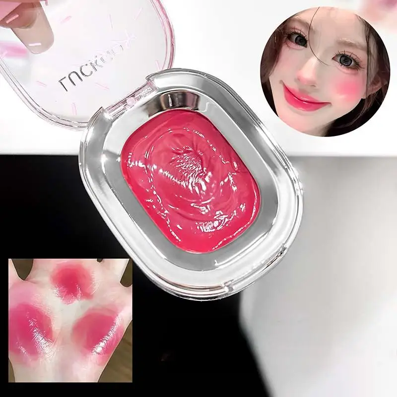Cute Bear Water Glow Multi-Use Balm,  Brightening Low-Saturation , Moisturizing, Highlighter Balm Lip Gloss Blush