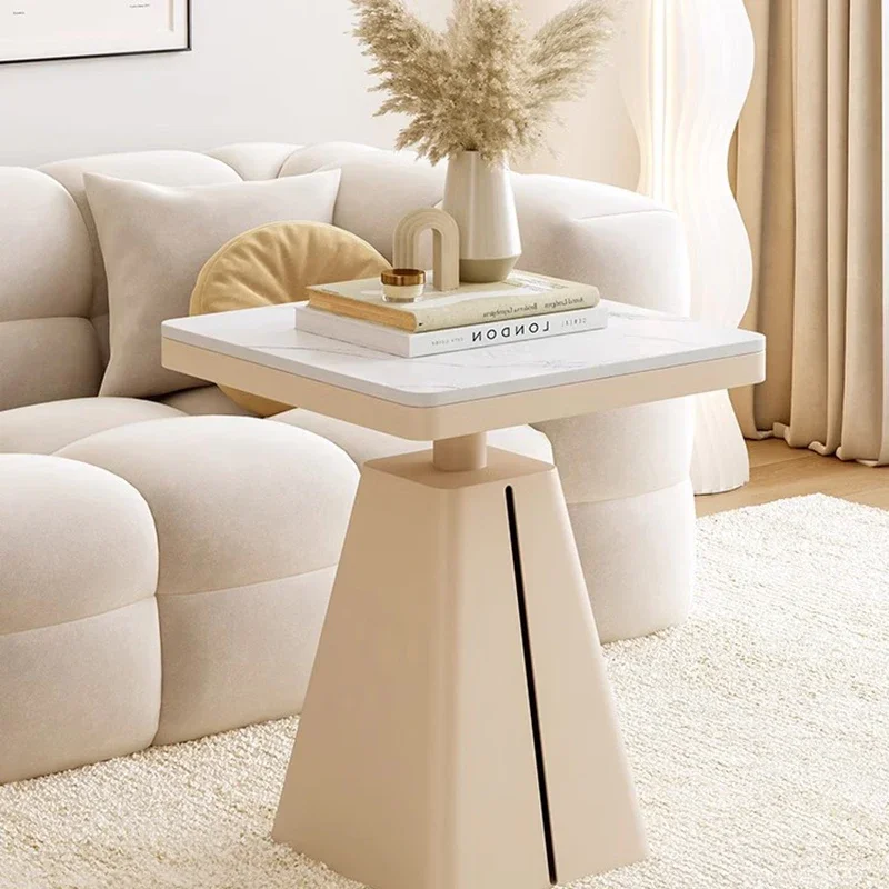 

Квадратный мраморный приставной столик: современный многофункциональный столик для дивана, прикроватный столик для гостиной, акцентный пуфик, тумба для хранения