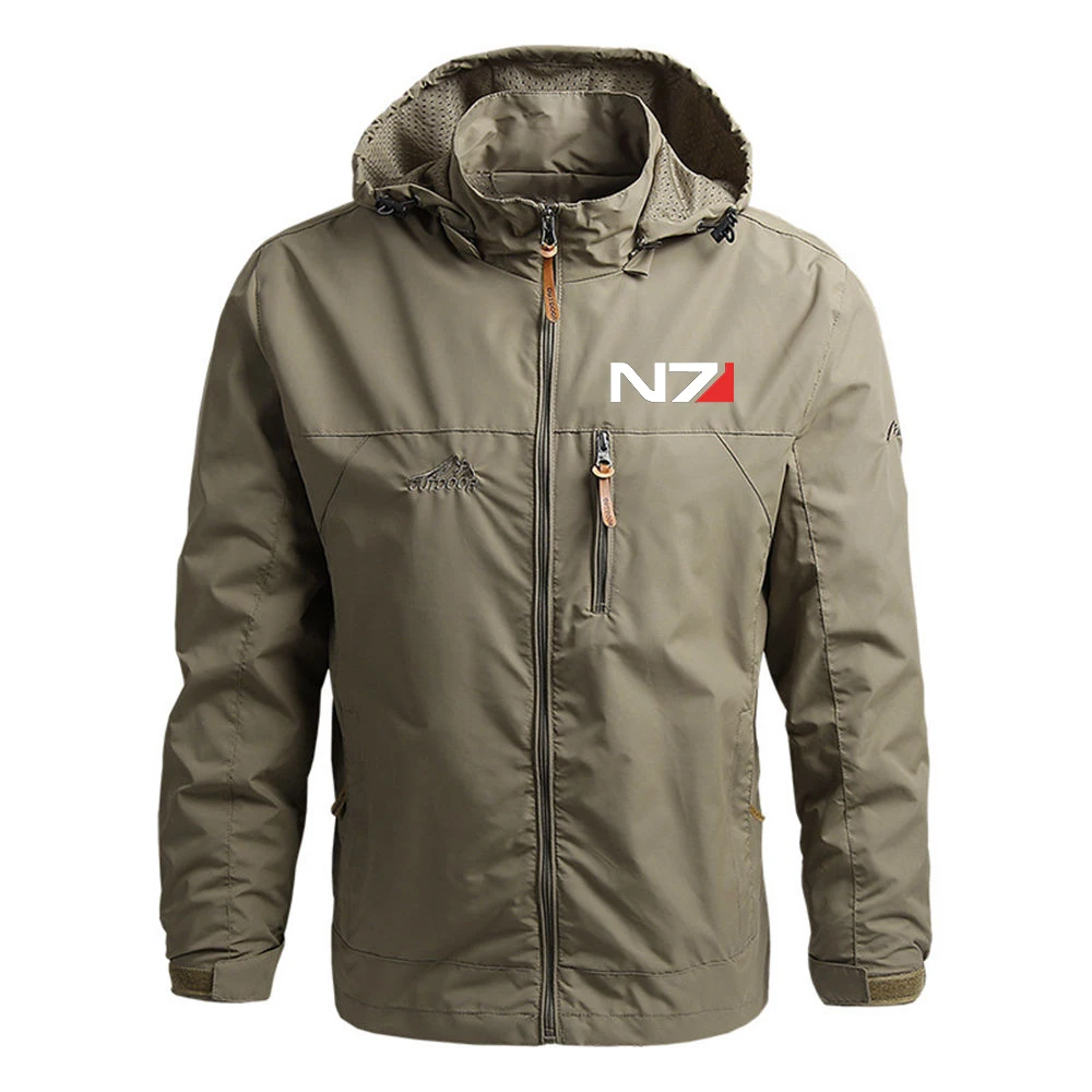 2024 N7 Mass Effect Logo New Men Spring And Autumn Thin Classic Printing Comfortable Casual Simplicity Trench Coat Tops