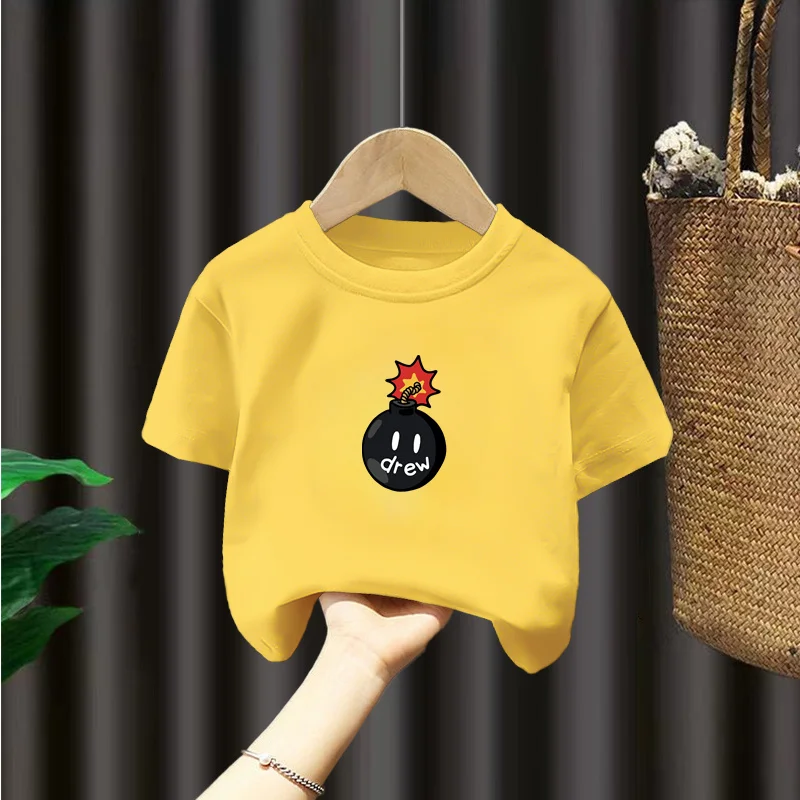 Sports and leisure children's short-sleeved T-shirt popular digital printing round neck short-sleeved cartoon animation top