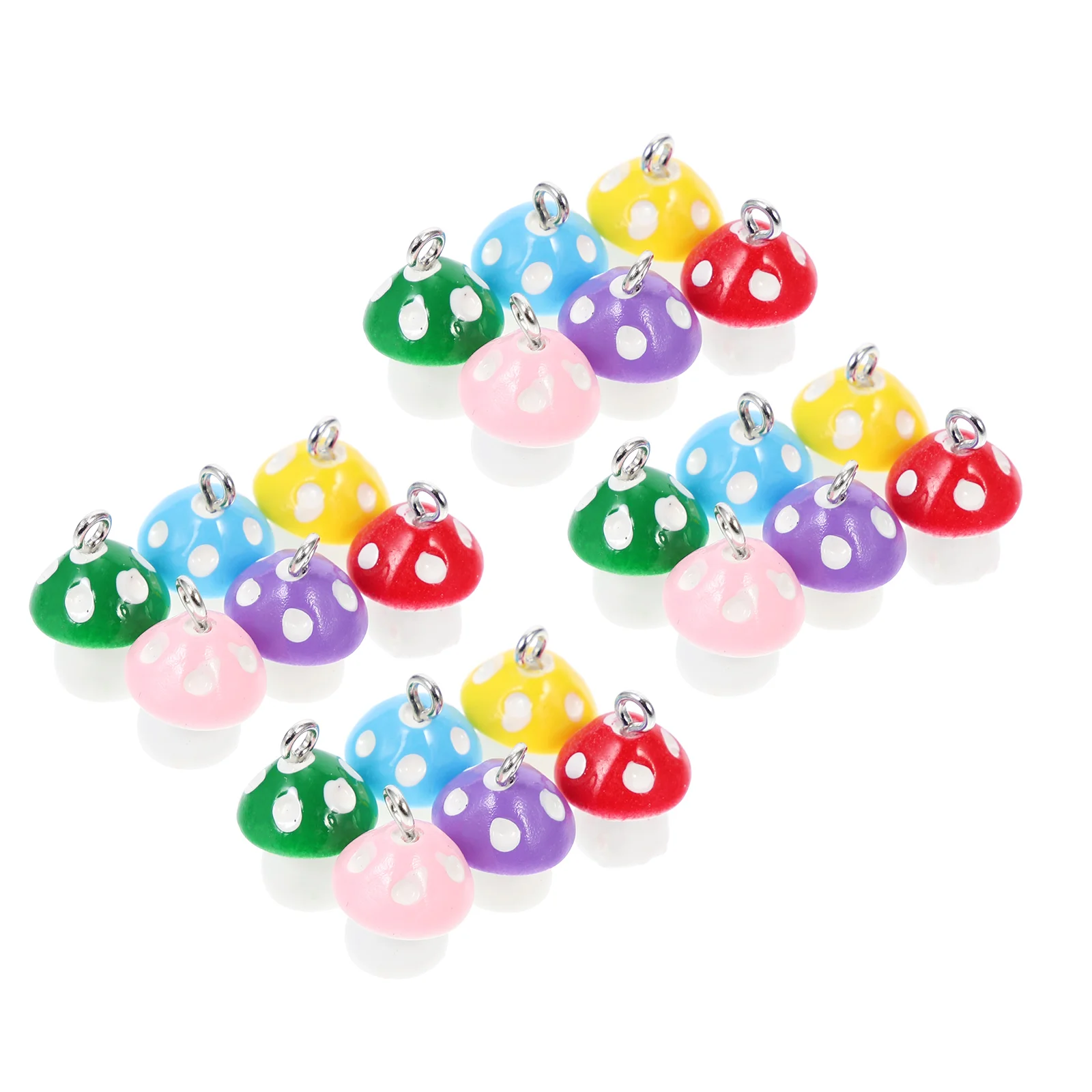 

60pcs Mushroom Shaped Resin Pendant Charms for Jewelry Necklace Making Crafts DIY Decor Accessories Unique Gifts