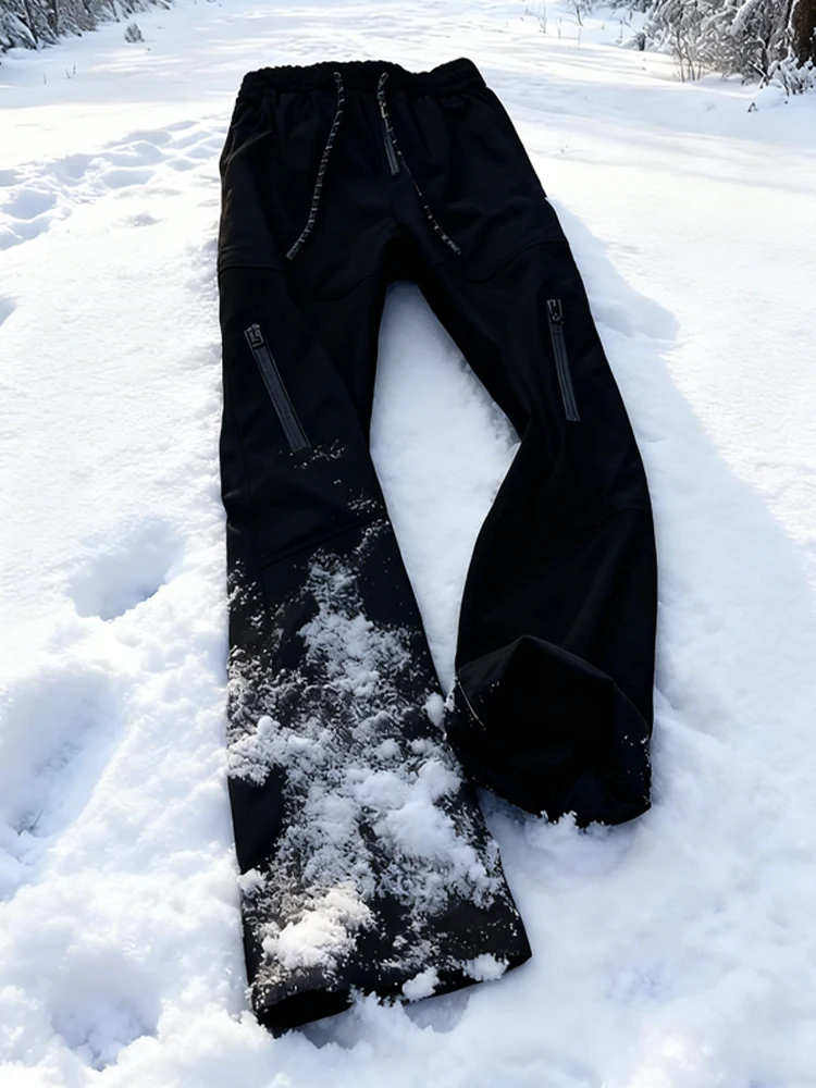 الرجال في الهواء الطلق السراويل Fce اصطف لينة ell يندبروف للماء الخريف الشتاء ملابس العمل بنطلون مستقيم الساق سستة #1