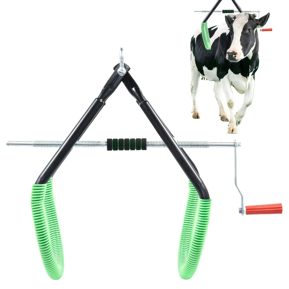 Stainless Steel Cow Lifting Aid Multipurpose Livestock Standing Assist Tool Cattle Hoist Weighing Helper with Adjustable Opening
