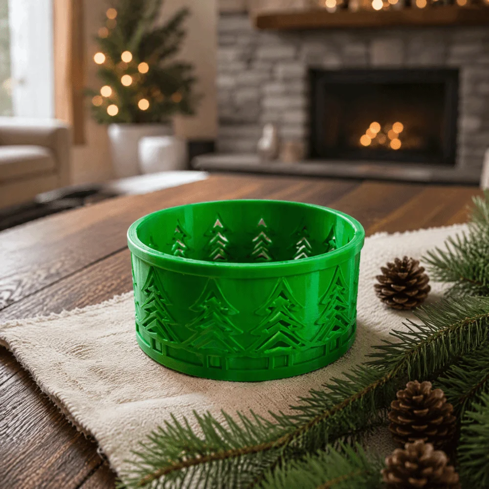 Runde, hohle Schmuckaufbewahrungsschale, leicht, Weihnachtsbaum-Ausschnitt, Weihnachts-Aufbewahrungsschale, niedlich, 3D-Druck – Detail 7
