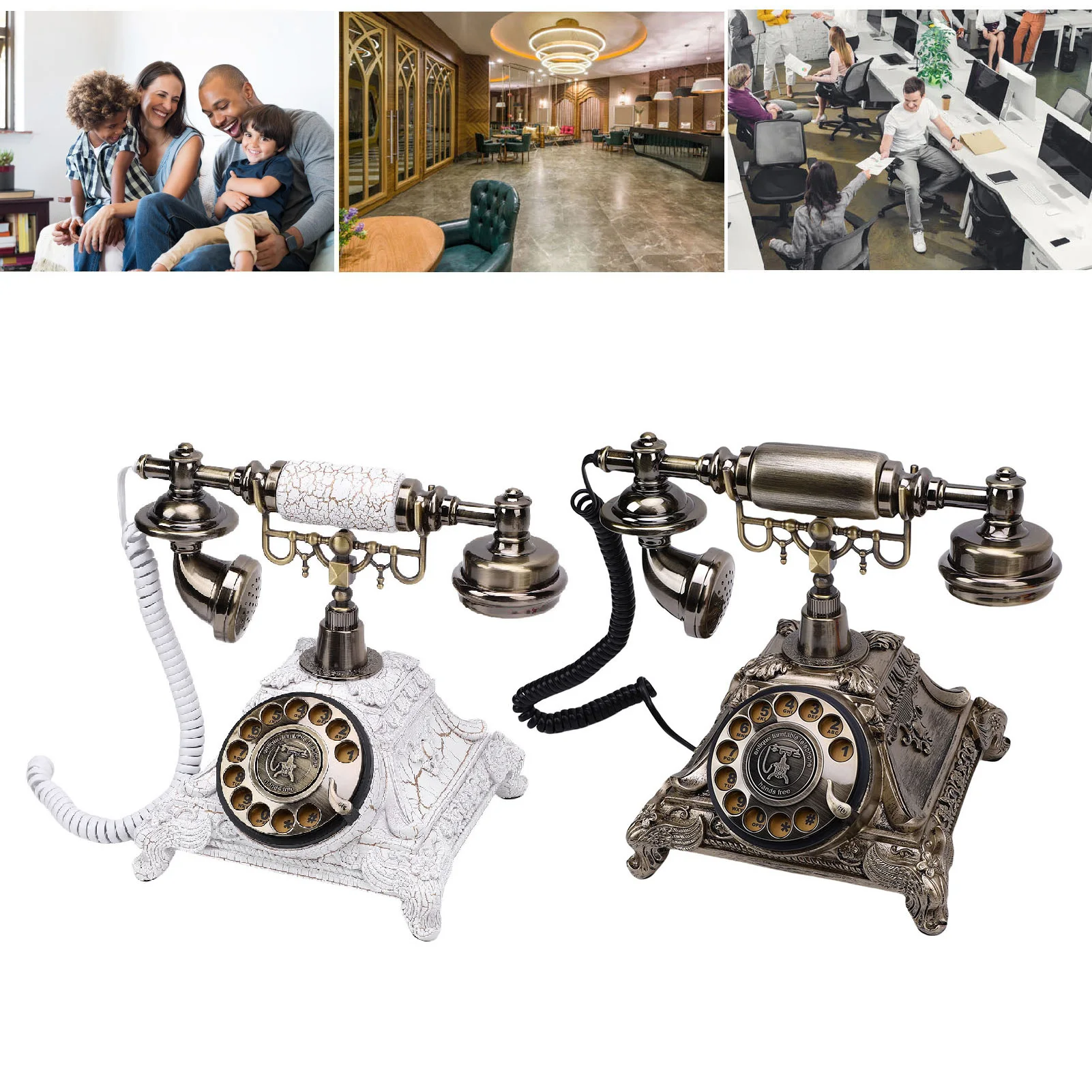 Vintage Audio Guest Book Phone for Wedding Party Audio Guest Book Phone 32G Vintage Retro Telephone Customized Voice Message