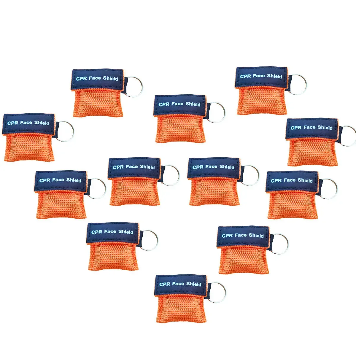 100pcs orange CPR Resuscitation barrier with Filter First Aid CPR Face Shields