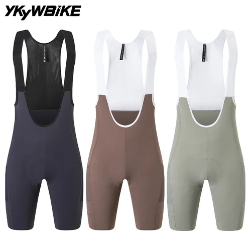 YKYWBIKE 2025, pantalones cortos con pechera para ciclismo para hombre, equipo profesional de verano, 7 horas, interfaz italiana, Baberos para bicicleta con relleno, pantalones cortos, pantalones cortos para bicicleta de carretera
