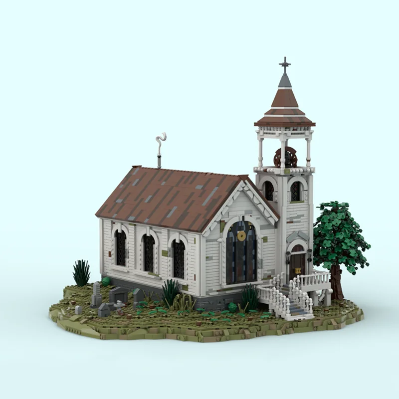 ใหม่ 4780PCS Western Church ชุดก่อสร้างการศึกษาไอเดียสร้างสรรค์เด็กอิฐของเล่นวันเกิดอาคารคริสต์มาสของขวัญบล็อก